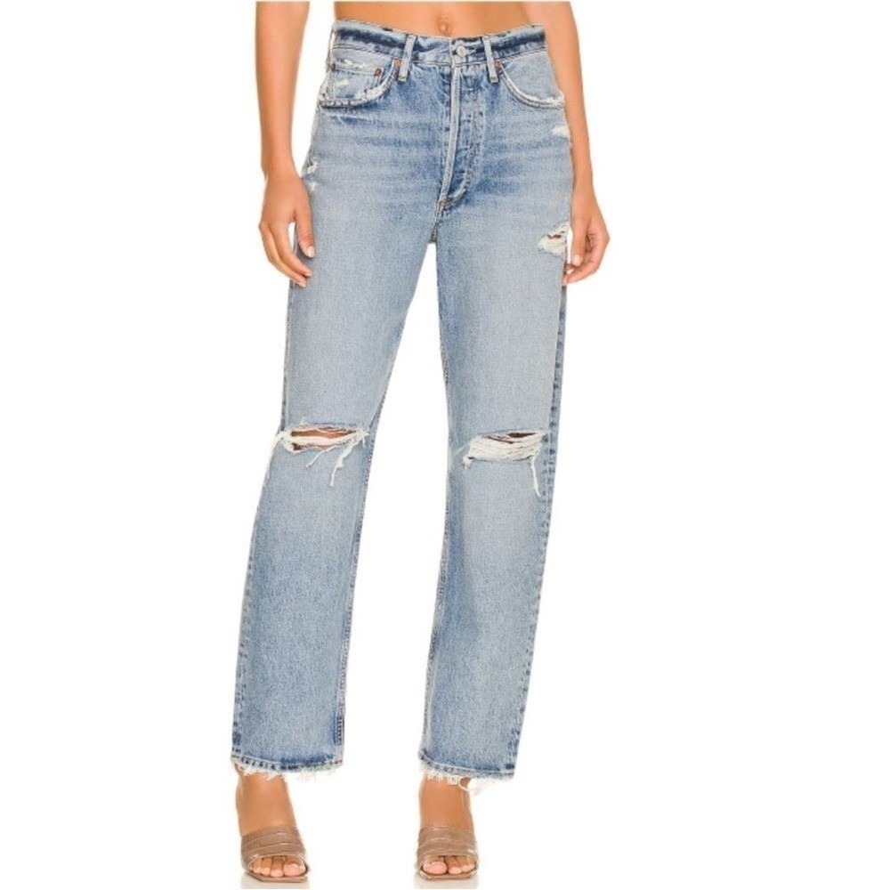 Agolde 90s‎ Mid Rise Loose Denim Jeans in Isolate Size 28